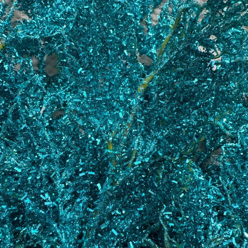 Set 5?Designer Sparkling Glitter Teal Leaf Pick